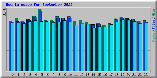 Hourly usage for September 2022