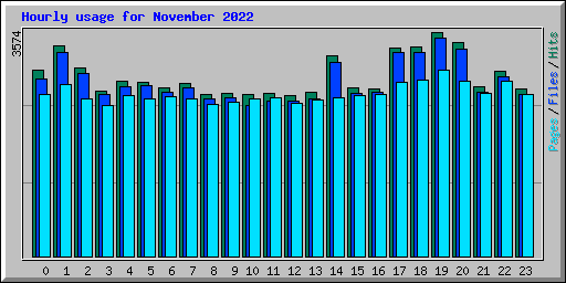 Hourly usage for November 2022