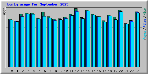 Hourly usage for September 2023