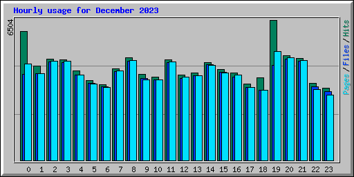 Hourly usage for December 2023