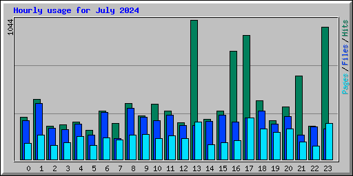 Hourly usage for July 2024